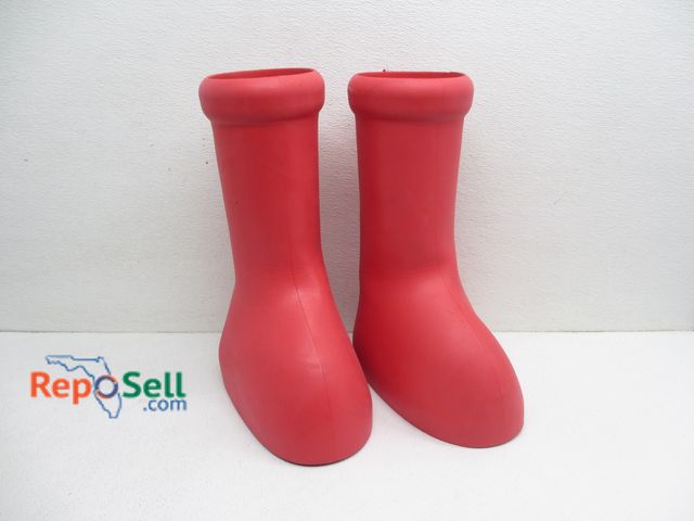 Lot 31-8099 - Red MSCHF Boots - Size 11