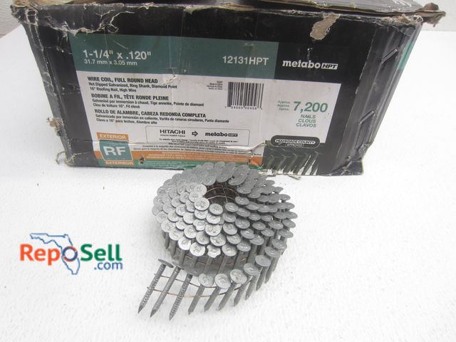 Lot 31-9228 - Round Head Coil Nails - Partial Box