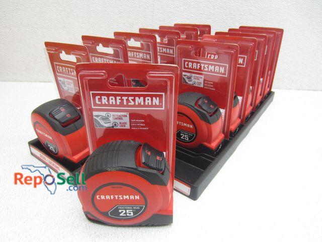 Lot 31-1215 - (12) Craftsman 25' Locking Tape Measurers - All New