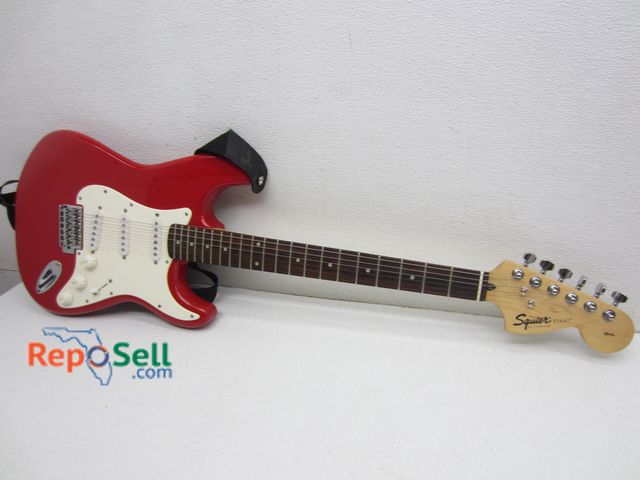 Lot 31-5285 - 20th Anniversary Squier Strat Electric Guitar by Fender, 39"L, Has Shoulder Strap