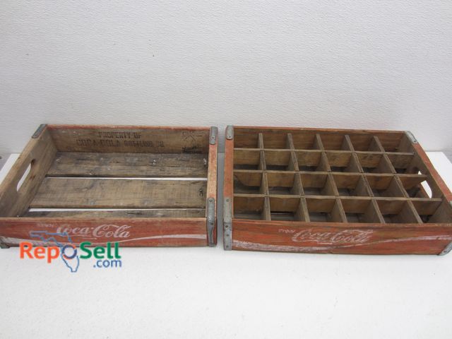 Lot 31-9422 - (2) Vintage Wood Coca Cola Crates 12" x 18