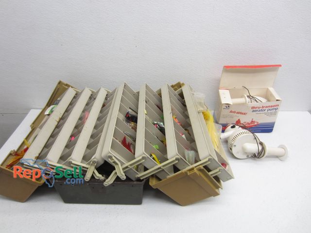 Lot 31-1441 - Tackle Box full of Tackle and (2) Aerator Pumps