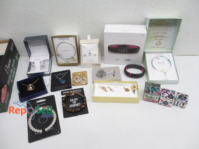 Lot 31-7594 - New Jewelry in Boxes &amp; (1) Nike Fuel Band (Untested, Needs Charging Cord): Bracelets, Necklaces,...