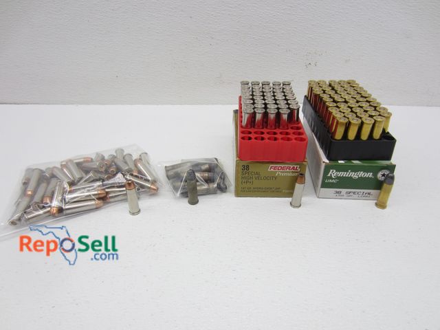 Lot 31-9095 - (50) Rds 38 Special 150gr, (30) Rds 38 Special High Velocity 147gr Hydra-Shok JHP, Approx (10) Rds 3...