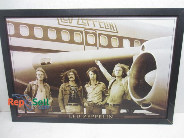 Lot 31-7090 - Framed Led Zeppelin Print On Board 3'x2'