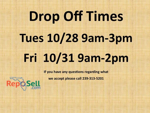 Drop Off Times & Consignment Info