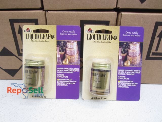 Lot 31-8142 - (36) Liquid Leaf 1-Step Leaf Paint: 22ml Each, Classic Gold #6110