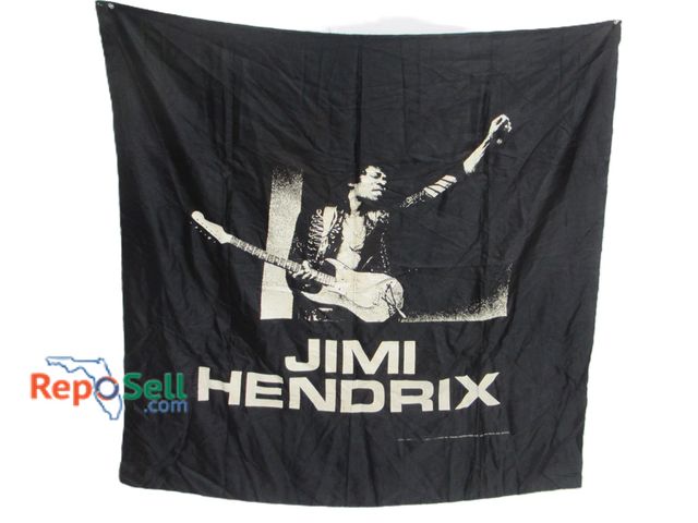 Lot 31-1337 - 1985 Jimi Hendrix Banner 45" sq