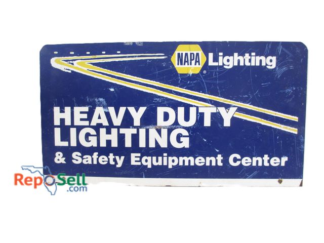 Lot 31-1112 - Vintage Napa Lighting Coated Metal Sign; 13" x 24"