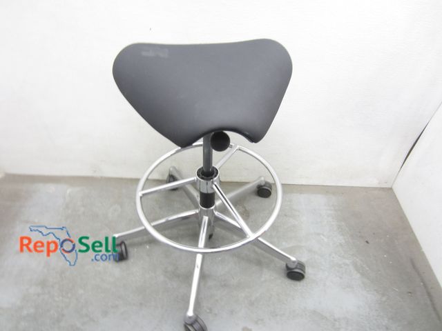 Lot 31-6044 - Black Saddle Stool, Approx 29" H