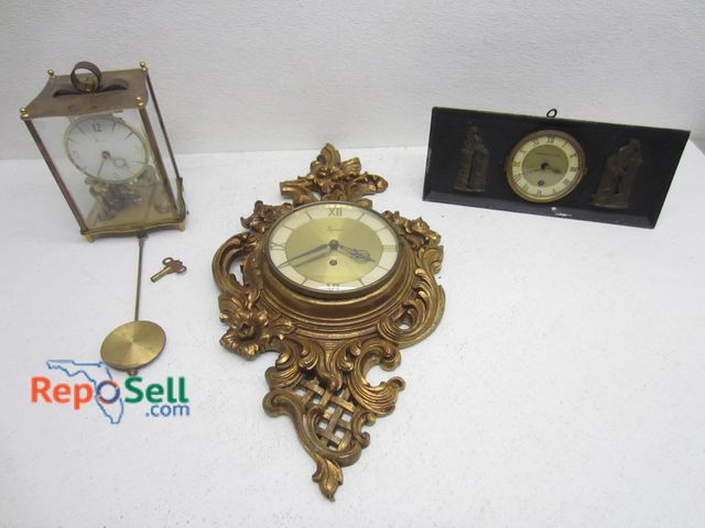 Lot 31-9169 - (3) Clocks: Westwood, Syroco Wall Clock etc - Untested