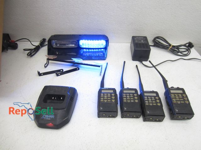 Lot 31-9407 - Electronics lot: flashing blue lights, walkie-talkies, etc.