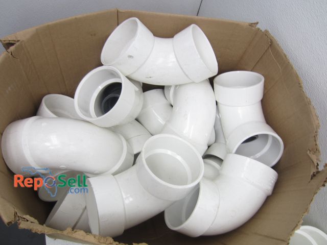 Lot 31-4126 - Lot of New 2" &amp; 4" PVC Fittings - White &amp; Black