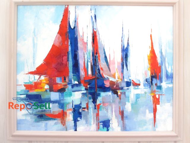 Lot 31-1077 - Framed Original Ship Art by Jade, 22x30" (#14)