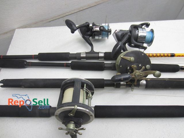 Lot 31-6275 - (4) Rods and Reels: two saltwater Penn and two Shakespeare.