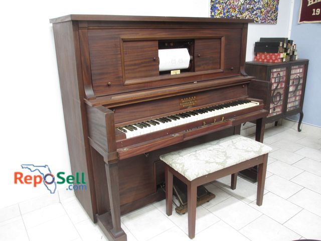 Lot 31-1171 - Girard Player Piano on Wheels w/ Stool; Made by Cunningham Piano Co. Philadelphia, PA 1917; 57" x 62...