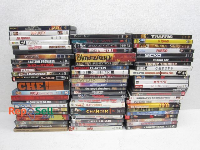 Lot 31-9274 - Approx (60) DVD's: Fargo, Rocky Horror Picture Show, Usual Suspects, Dexter etc