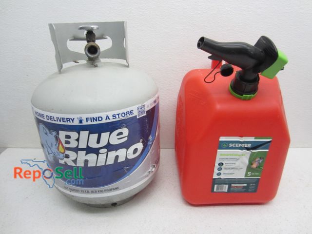 Lot 31-9235 - 5 Gallon Fuel Tank And Propane Tank
