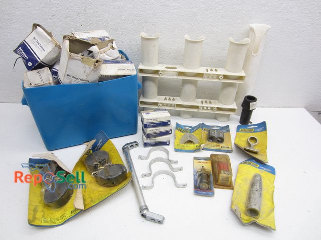 Lot 31-8561 - Lot of Assorted Boat Accessories - Rod Holders, Clam Shell Vent, etc.