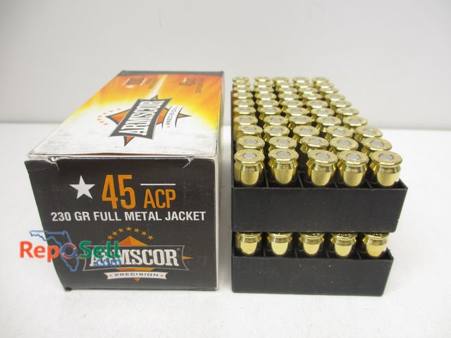 Lot 31-2221 - (100) Rds Armscor 45ACP 230GR FMJ Ammo