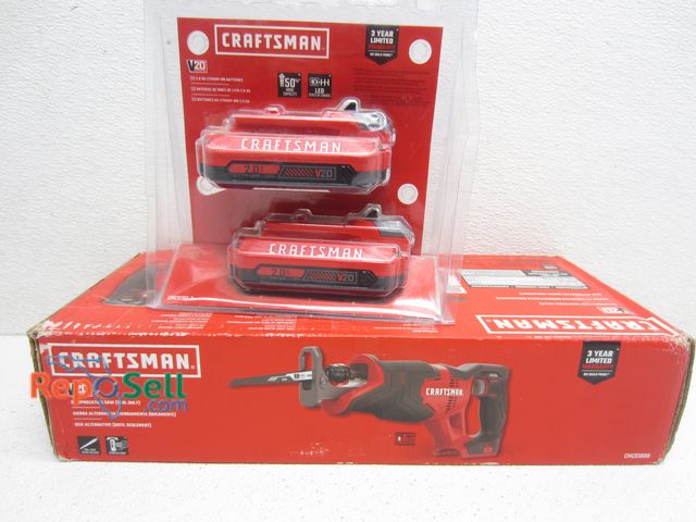 Lot 31-9386 - New Craftsman 20V Reciprocating Saw #CMCS300B With (2) 2.0 AH Batteries