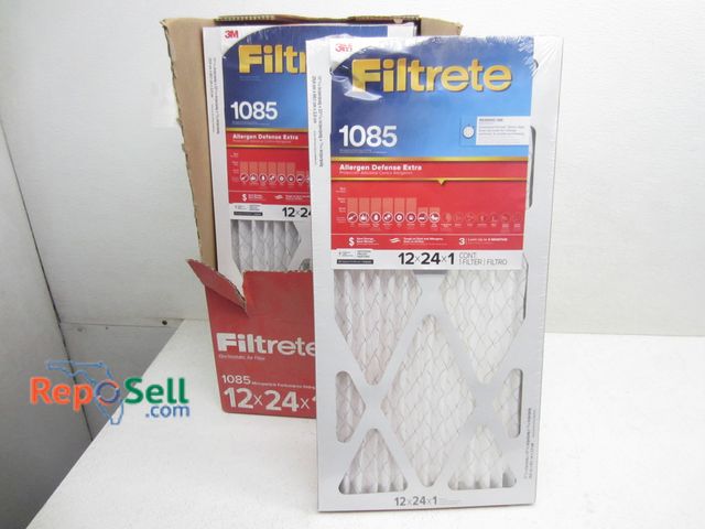 Lot 31-9281 - (5) New Filtrete 12x24x1 air filters #1085