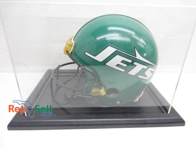 Lot 31-9437 - Jets Riddell helmet in display case