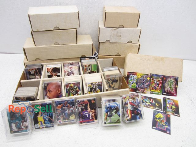 Lot 31-6374 - Large Lot of Assorted Sports Cards, Mostly 90's: Football, Basketball, Marvel Comic Cards, etc.