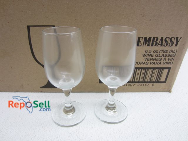 Lot 31-4158 - (36) 6.5oz Wine Glasses - Appear New