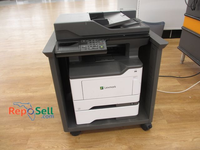 Lot 31-3074 - Lexmark Printer #MX522 on Rolling Cart, 23"H