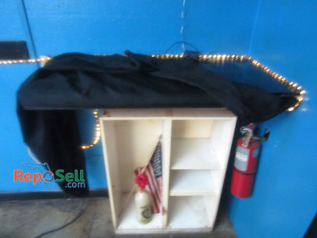 Lot 31-2020 - Wood Stand w/Top - Attached to Wall - BUYER MUST REMOVE/BRING TOOLS