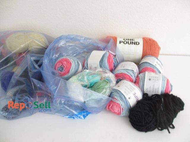 Lot 31-8543 - Large Lot of Yarn Including Caron One Pound And Lion Brand Just My Stripe