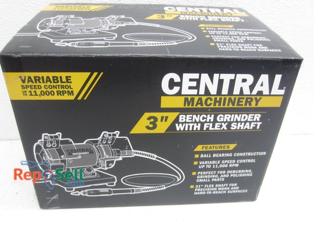 Lot 31-1453 - New 3" Central Machinery Bench Grinder w/Flex Shaft