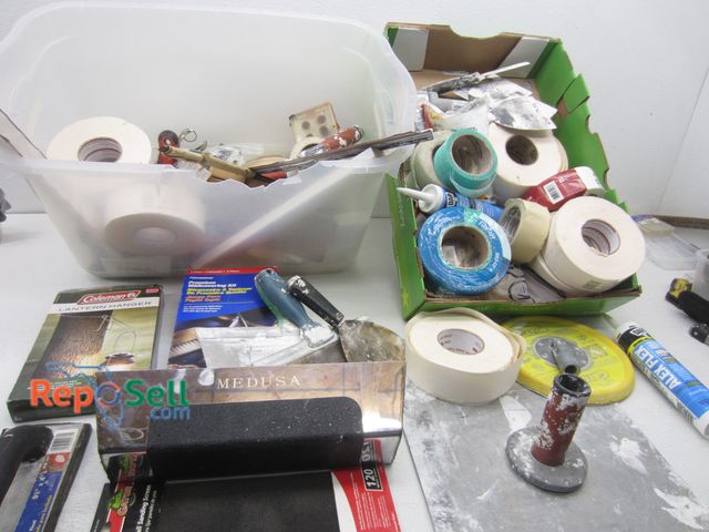 Lot 31-3254 - Lot of Drywall Tools, Tape, Caulk etc