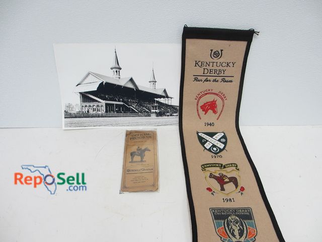 Lot 31-1326 - Kentucky Derby 2004 Banner, 1944 Churchill Downs Program &amp; Photo