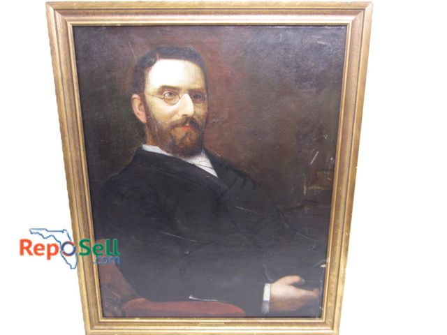 Lot 31-5166 - Framed Original Oil of Rev Freeman T. Whitman 28" x 34 - No COA