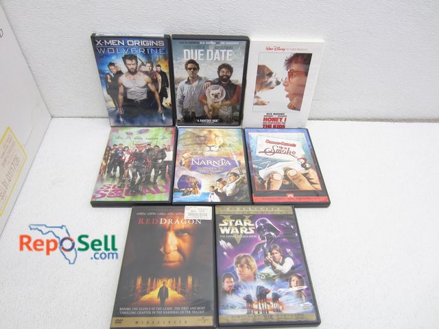 Lot 31-3487 - (150) DVD's: Narnia, Alamo, Star Wars, Red Dragon, etc.