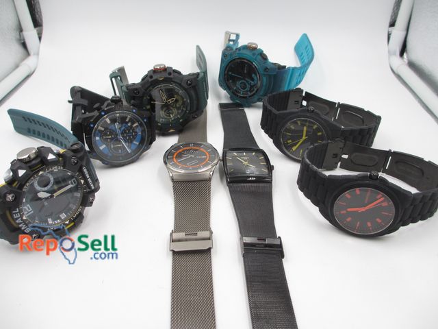 Lot 31-1021 - (8) Watches (running when tested): (2) Stryve, (2) Armitron, Skagen, Steiger, etc.