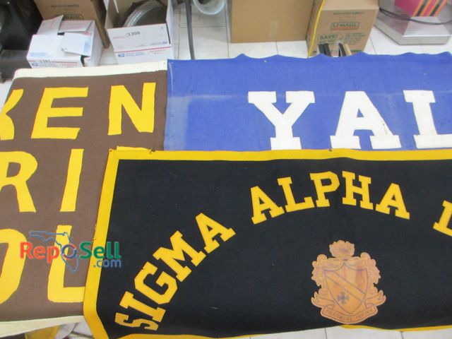 Lot 31-1348 - (3) College Banners: Yale, Kenton Ridge And Sigma Alpha Delta