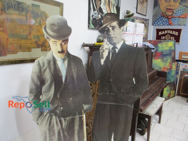 Lot 31-1331 - Chaplin #210 and Bogart #156 Stand Up Cardboard Displays