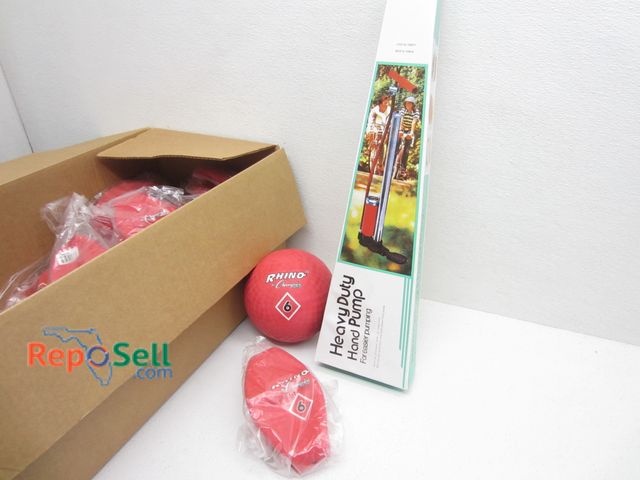 Lot 31-1157 - (30) Champion Rhino Balls 6 PG6RD with hand pump