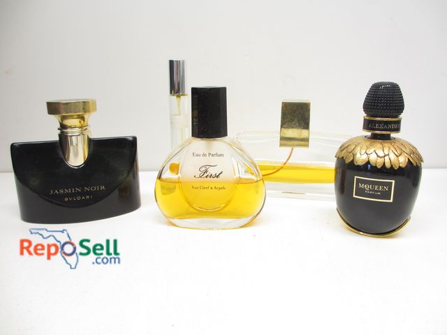 Lot 31-1536 - (5) Bottles of Perfume (partial): McQueen, Bulgari, First, Private Collection