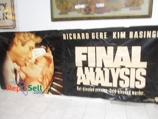 Lot 31-1176 - Final Analysis; Richard Gere and Kim Basinger; Large Vinyl Promo Poster; 1992;