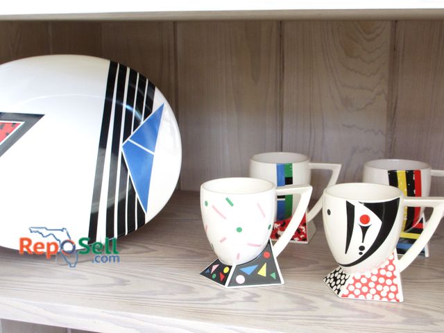 Lot 31-1030 - Fujimori Collection ALPHA 3 Vintage Kato Kogei Plate &amp; (4) Cups