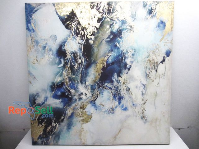 Lot 31-9089 - Stretched Abstract Art Print by Nanette Lepore 39" x 39"