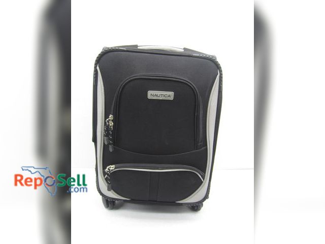 Lot 31-3438 - Small Nautica Carry On Size Suitcase on Wheels - Cloth, Grey/Black