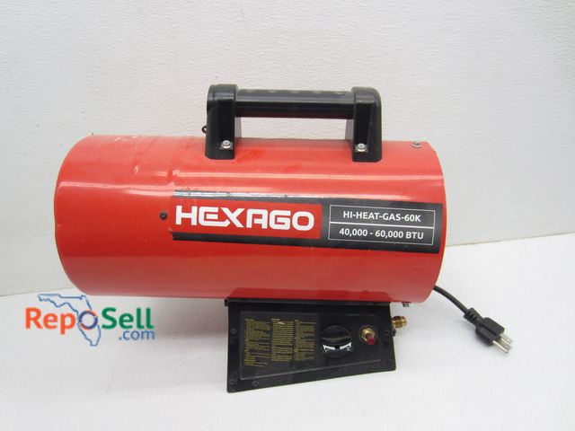 Lot 31-7563 - Hexago Propane Forced Air Heater #HI-HEAT-GAS-60K - Powers On