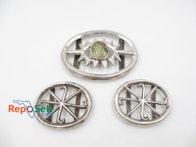 Lot 31-9506 - (3) .925 Silver Belt Buckles - 105g total