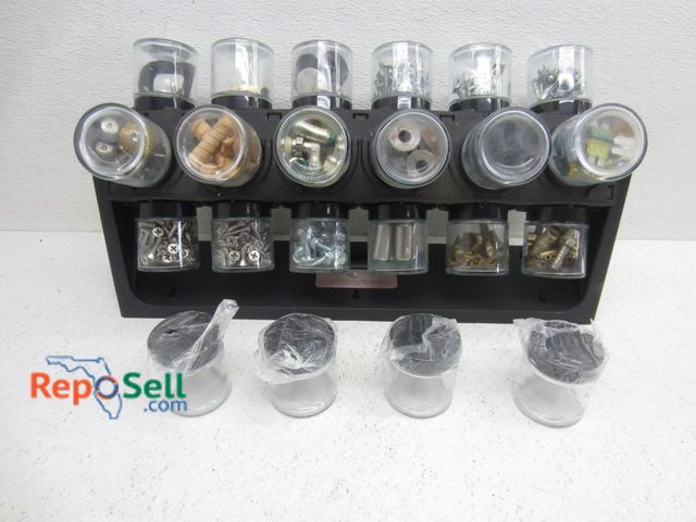 Reposell.com - Lot 31-4277 - Rotavision hardware storage setup w/ brass ...