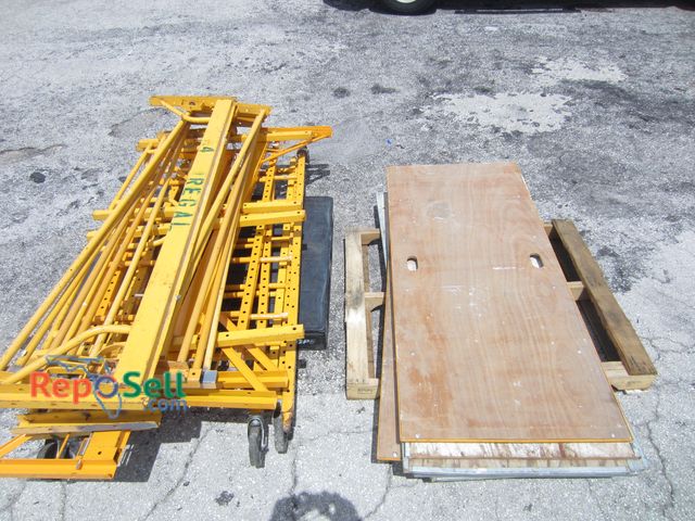 Lot 31-9422 - (2) Metal Scaffolding Sets w/Parts &amp; Wood Platforms
